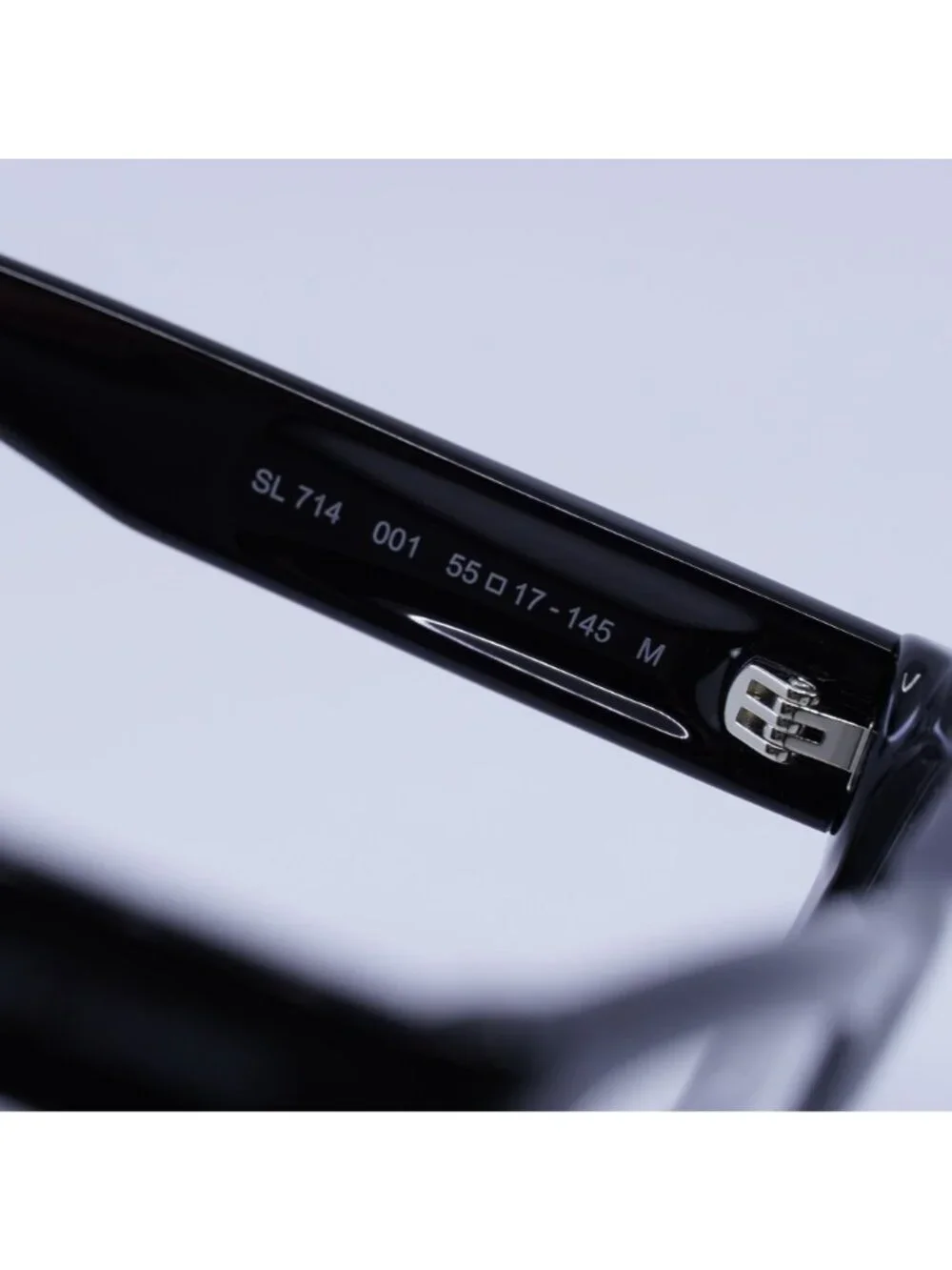 Saint Laurent SL714 001 Eyeglasses Black 55mm Square Frame